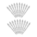 Clear Icicle Christmas Ornaments - Set of 20 Shatterproof Icicles for Christmas