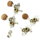 High-end 2R2L Open Ukulele Hawaii Guitar String Tuning Pegs Acacia Knob Luthier