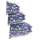 3pcs Fashion folding bundle mouth gift bag Dark blue cactus 61#