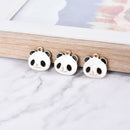 10Pcs/Set Cute Panda Animals Alloy Enamel Charms Pendant DIY Craft Jewelry GiftT
