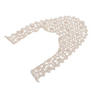 Fabric Venise Venice Flower Motif Lace Trims Sewing Collar Appliques Beige