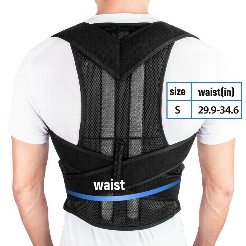Back Posture Correction Shoulder Corrector Support Brace Belt Therapy Men W H9V7