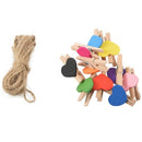 5X(10Pcs Mini Heart Photo Memo Clips Wooden Pegs Crafts Party Favor Hangin J9L1)