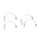 4 Pcs Stainless Steel Marine Boat Bimini Top Quick Release Pins with Lanyard