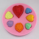 Heart Brooch Silicone Mold Fondant Cake Cooking Tools Cupcake Chocolate Moulds Z