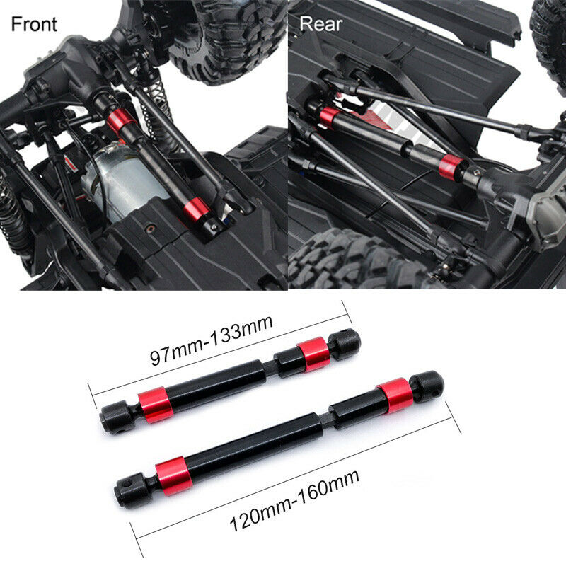 2PCS CVD Steel Front & Rear Drive Shaft For 1/10 RC Crawler Traxxas Trx4 TRX-4