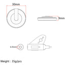 Red Acoustic Guitar Pickup Piezo 1/4'' Jack for Guitar Violin Ukulele Mandolin