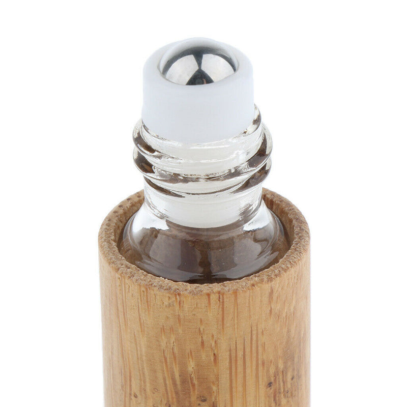 5ml Roller Bottle, Bamboo Essential Oil Roll On Container Rollerball Vial Empty