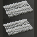 60X, Empty Mini Premium Trial Bottles, Refillable Clear Glass Vials Jars with