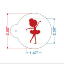 3pcs Mini Dancing Girls Cookie Cake Stencil Set DIY Cupcake Decorating StencilME