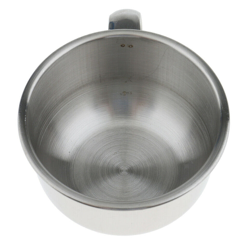 Stainless Steel Shaving Mug Bowl Cup With Handle for Men Barber Shave Brushes