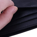 Black Men's Leather Wallet Cowhide Money Clip Credit Card Holder Purse
