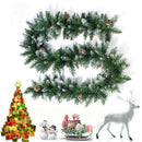 2.7M Artificial Green Christmas Garland Wreath Xmas Home Party Christmas De