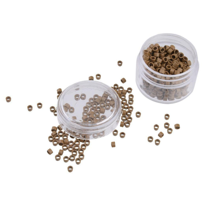 500Packs/2set 5mm Micro Ring Links Beads Linkies For I Tip Hair Extensions