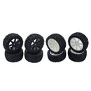 1/10 Buggy On-road Car Wheel Rim &Tyre Set for Redcat, HSP, HPI RC Car White