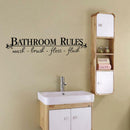 Bathroom Rules Art Wall Stickers Vinyl Removable Decals Mural Home Room Decor