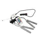 4pcs Car Decorative RGB Strip  Light