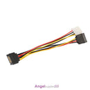 15Pin SATA Male to 4Pin IDE Molex Female + SATA Female Power Cable
