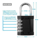 Padlock-4 Digit Password Lock for Gym,Sports,School&Employee Locker,Outdoor Z9F3