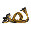 8Pcs 6 Pin PCI-e To 8 Pin (6+2) PCI-e Power Cable 70cm For Graphic Cards GPU