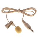 3.5mm Jack Plug Mini Clip On Microphone Mic With Tie Collar Shirt Clip Beige