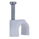 Cable clamps / nail clips, round, for wall mounting, for electrical cables, T2S2