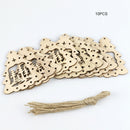 10pcs/bag DIY Wooden Clip Christmas Tree Pendant Handmade Pendant Gifts (F) A