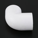 2 PCS Elbow White PVC 32mm Inner Diameter Wire Pipe Connector R3N4