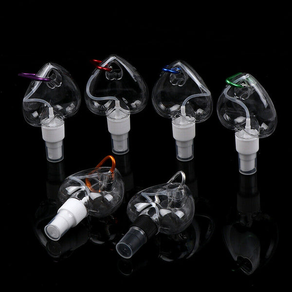 50ml Portable Heart Shape Empty Refillable Bottle With Ring Hook Spray Bottl Ew