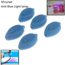 5pcs Mini UV Keychain LED Key Ring Flash Flashlight Torch Anti Blue Light Lam@