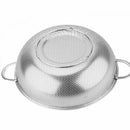 Micro-perforated stainless steel strainer 28.5 cm wide Argente