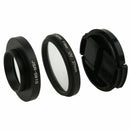 37mm Filter Adapter + Glass UV Lens + Protective Cap for Gopro Hero 3 3+ F9W2