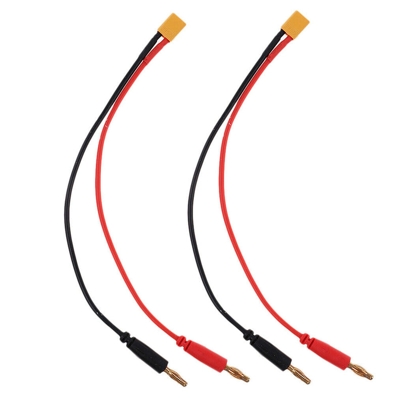 XT30 / XT-30 Female Plug to 4mm 4.0mm Bullet Banana Connector Cable Wire 8''