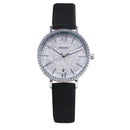 Waterproof Star Sky Quartz Watch Women Leather Strap Wristwatch (Black A) A
