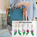 5pcs DIY Full Drill Special Shaped Diamond Painting Flower Keychain Craft