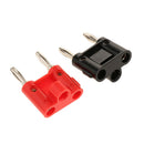 2 Pieces Dual Banana Plug Speaker Wire Pure Copper Connectors Screw Type HiFi