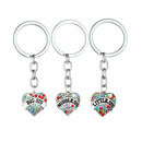 Women Girl Gift BIG SIS MIDDLE SIS LITTLE SIS Love Heart Pendant Key Chain  H7K7