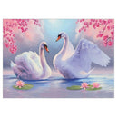 Swan Lover Lake 5D Diamond DIY Painting Kit Home Decor Craft 40 X 30cm