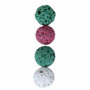 Set of 500 Pcs 4-8mm Black Natural Lava Stone 7 Colors Chakra Beads Loose B D9V2