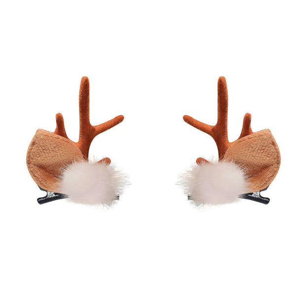 Korean Christmas Antler Hair Clip Women Kid Hairpin Hair Accessories (A9)