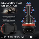 2Pcs H11 H8 H9 160W LED Fog Light Bulbs Car Driving Lamp DRL 6500K HID OZ