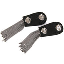 2pc Metallic Star metalic black Tassel Link Chain Epaulet Shoulder Boards Badge
