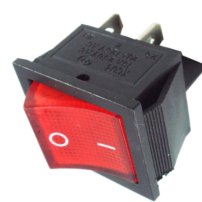 2Pcs Red Black 4 Pin DPST on/off 2 Positions AC 250V/15A 125V/20A Rocker Us H3C0