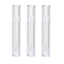 3Pc 5ml Empty Clear Lip Gloss Tube Container Bottle w/Brush Lip Wand