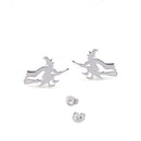 1 Pair Halloween Witch Broom Ear Studs Hoop Earrings Dangle Jeweley Women Gifts