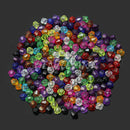 200Pcs 4mm Variety Of Colors Mixed Acrylic Bicone Bead Spacer Crafts In Bulk