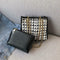 Au2pcs/set Women Woolen Shoulder Messenger Bag Chain Handbag Clutch (Black)