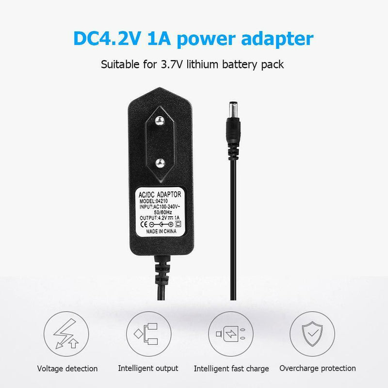 4.2V 1A 18650 Lithium Battery Charger DC5.5mm Power Adapter Charger (EU)