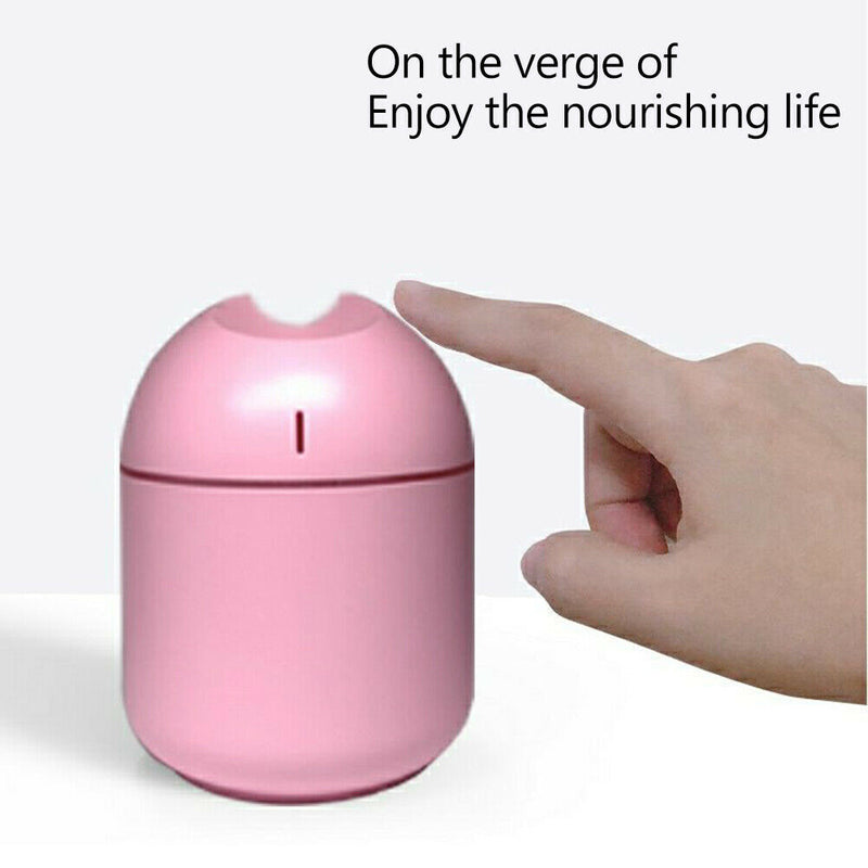2 Modes Mist Spraying Air Humidifier Aroma Essential Oil Diffuser (Pink) A