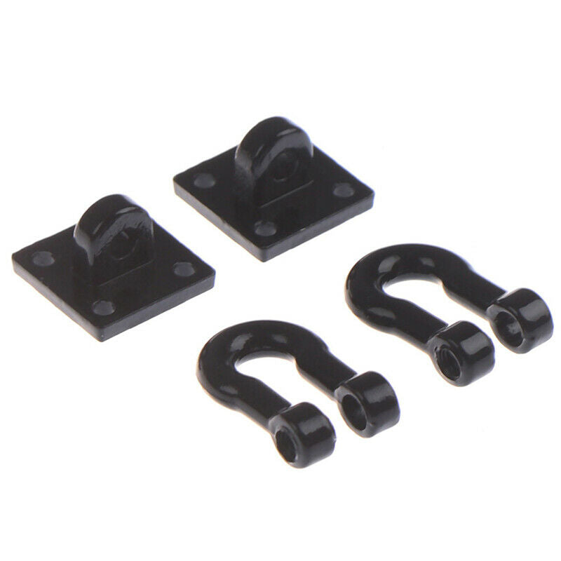 2Pcs/pair RC Car Metal Trailer Shackle Rescue Tow Hook for 1/10 RC Crawler JR